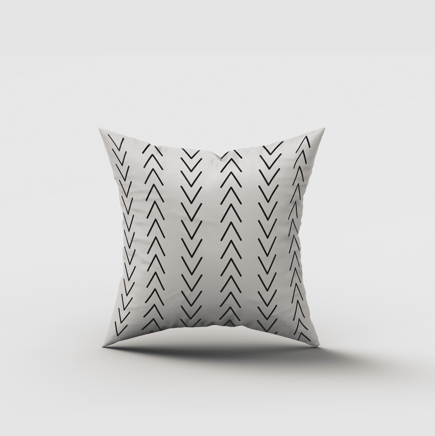 Cojin Blanco y negro Microfibra Zig Zag